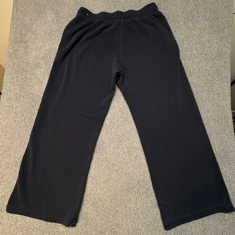 Nike Sportswear Essential Fleece Wide Leg‎ Sweatpants Black Women Large BV4091